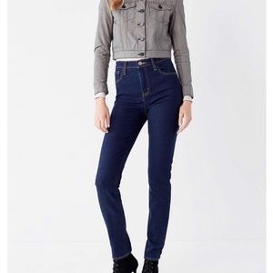 BDG dark blue high waisted girlfriend jeans